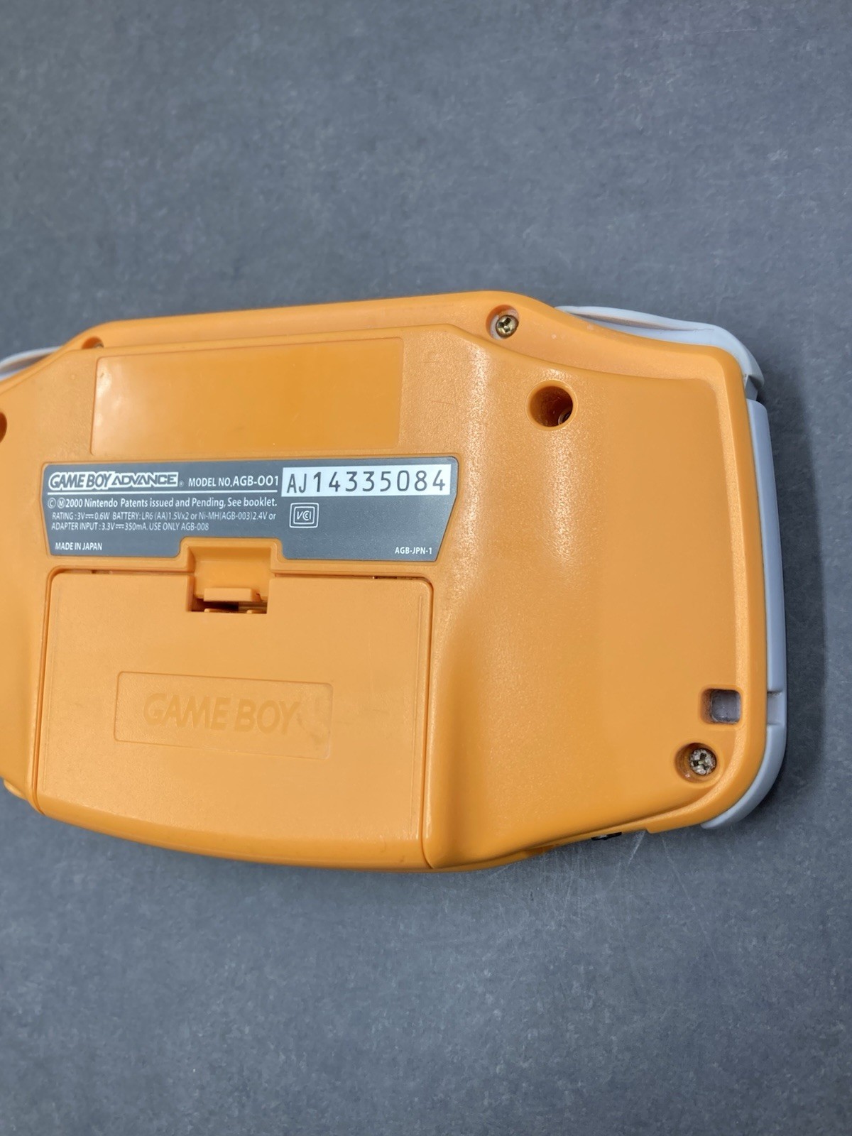 Nintendo Game Boy Advance AGB-001 Console Orange tested 0707-403