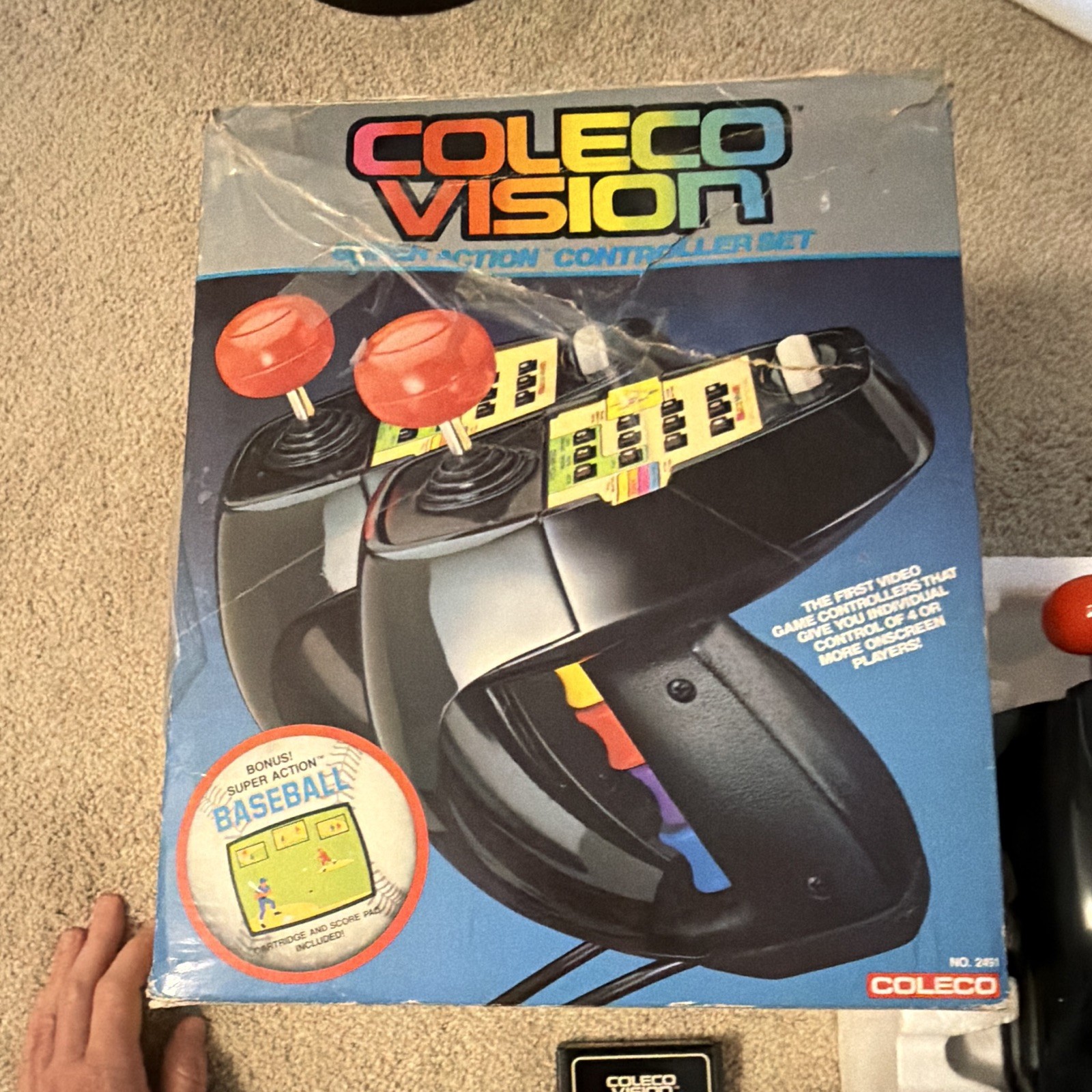 ColecoVision Super Action Controller Set keypad with manual box foam inserts