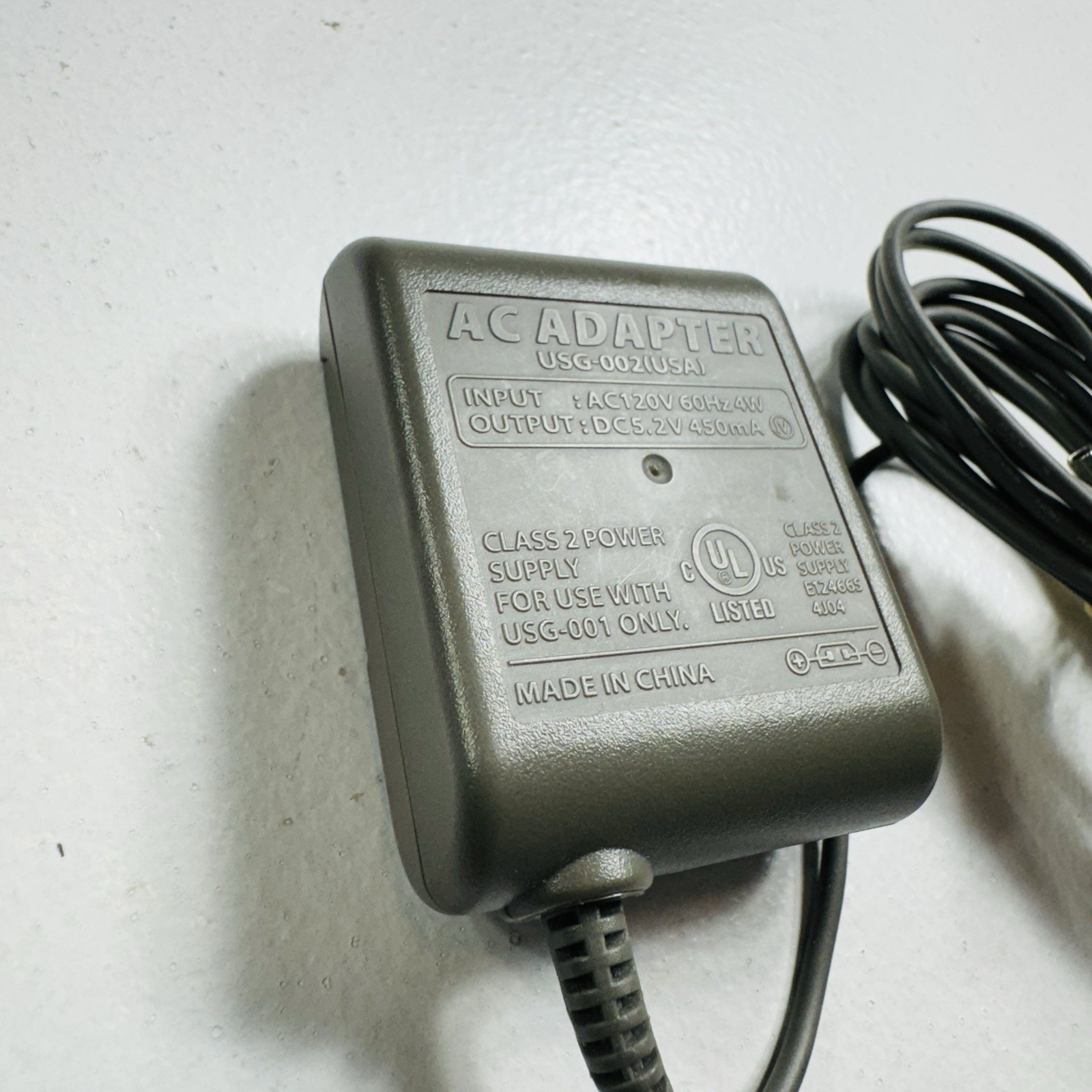 Nintendo DC 5.2V AC Adapter Wall Plug Charger for DS Lite USG-001 USG-002