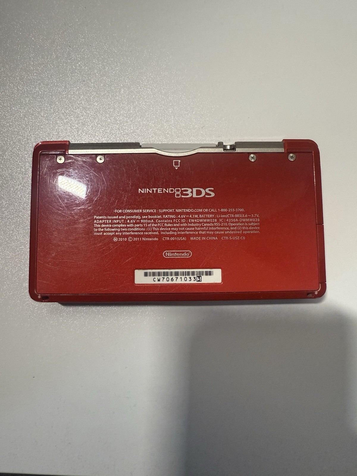 Nintendo 3DS Flame Red Console Bundle, 7 Games, SD Card, OEM charger (TESTED)