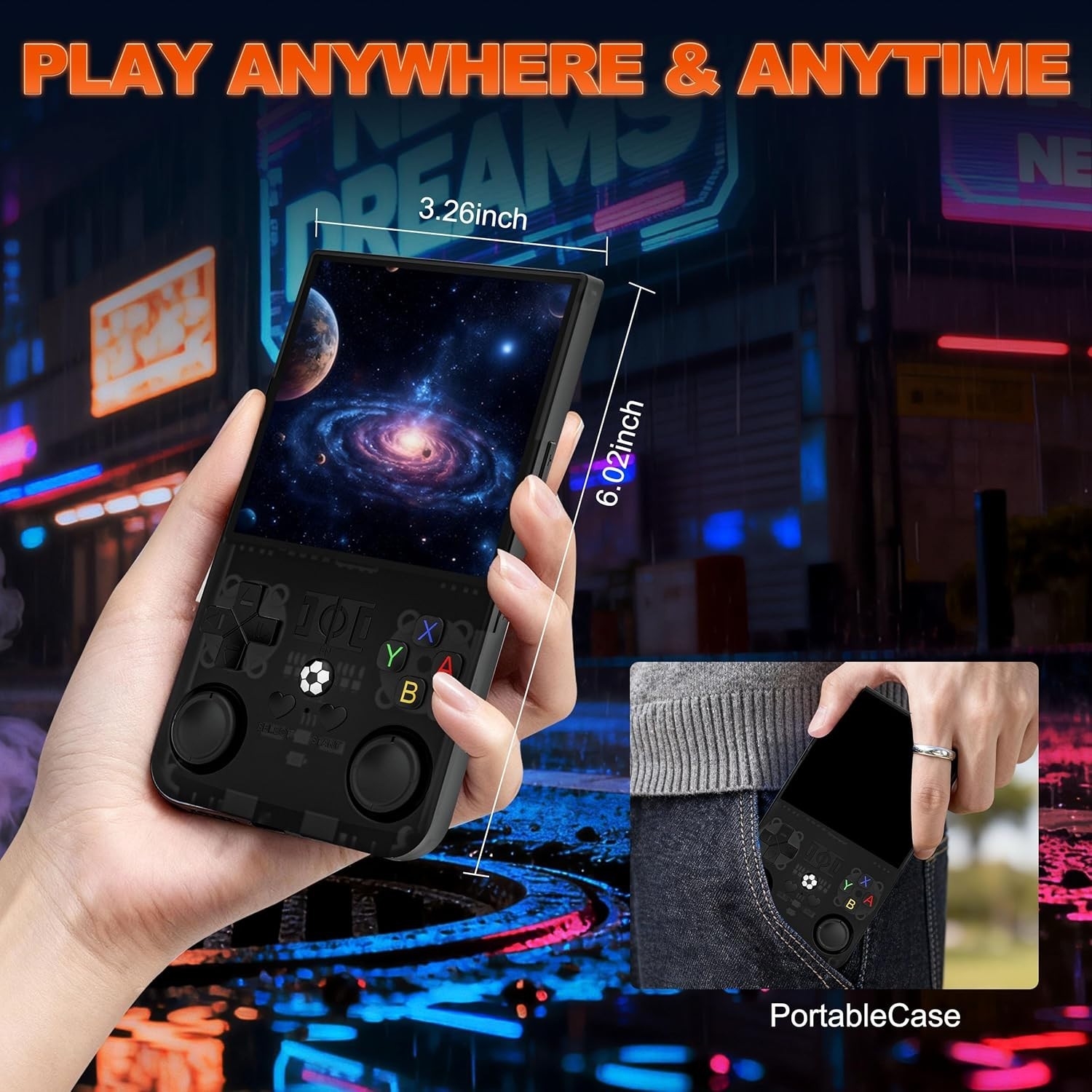 4-Inch R36MAX Retro Gaming Device – 18,000 Preloaded Games for Nostalgia