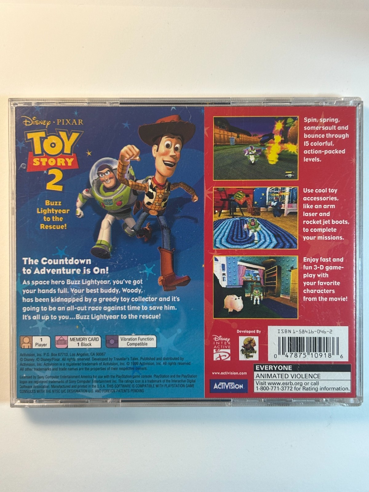 Toy Story 2 Buzz Lightyear to the Rescue PS1 PlayStation 1 Complete CIB Tested