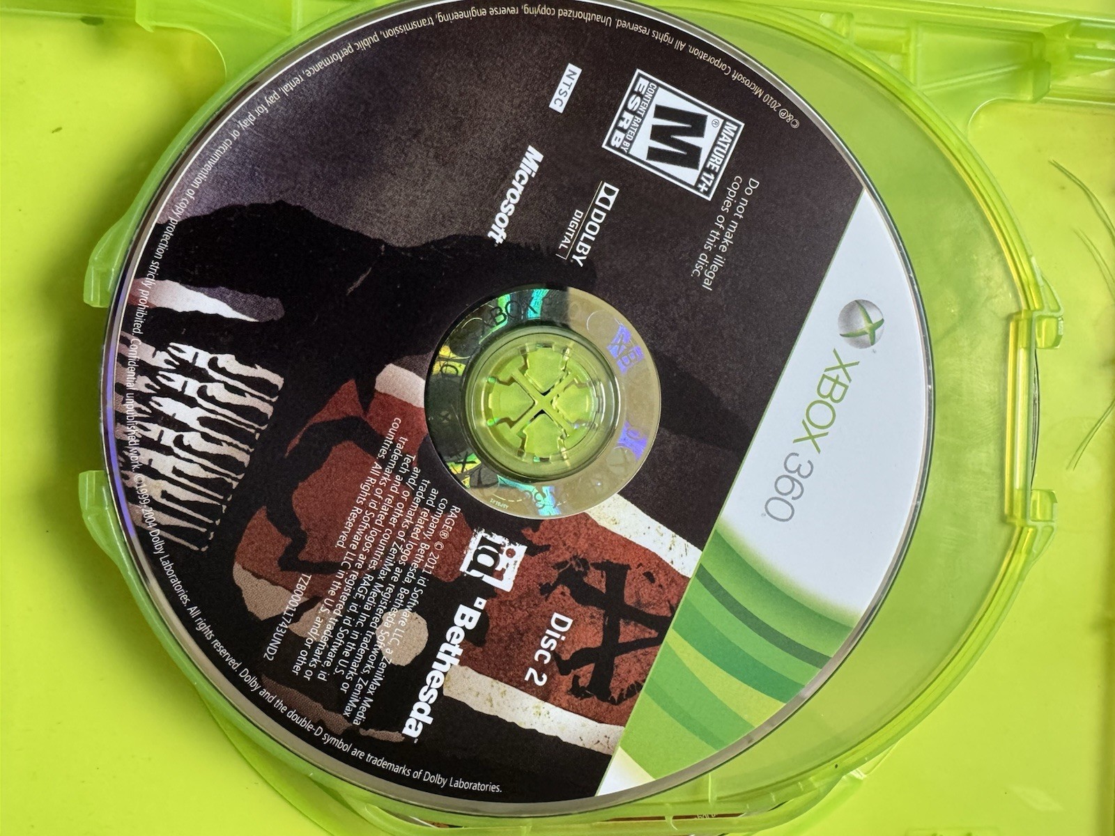 Rage (Microsoft Xbox 360, 2011) Complete CIB Tested And Working Free Shipping!