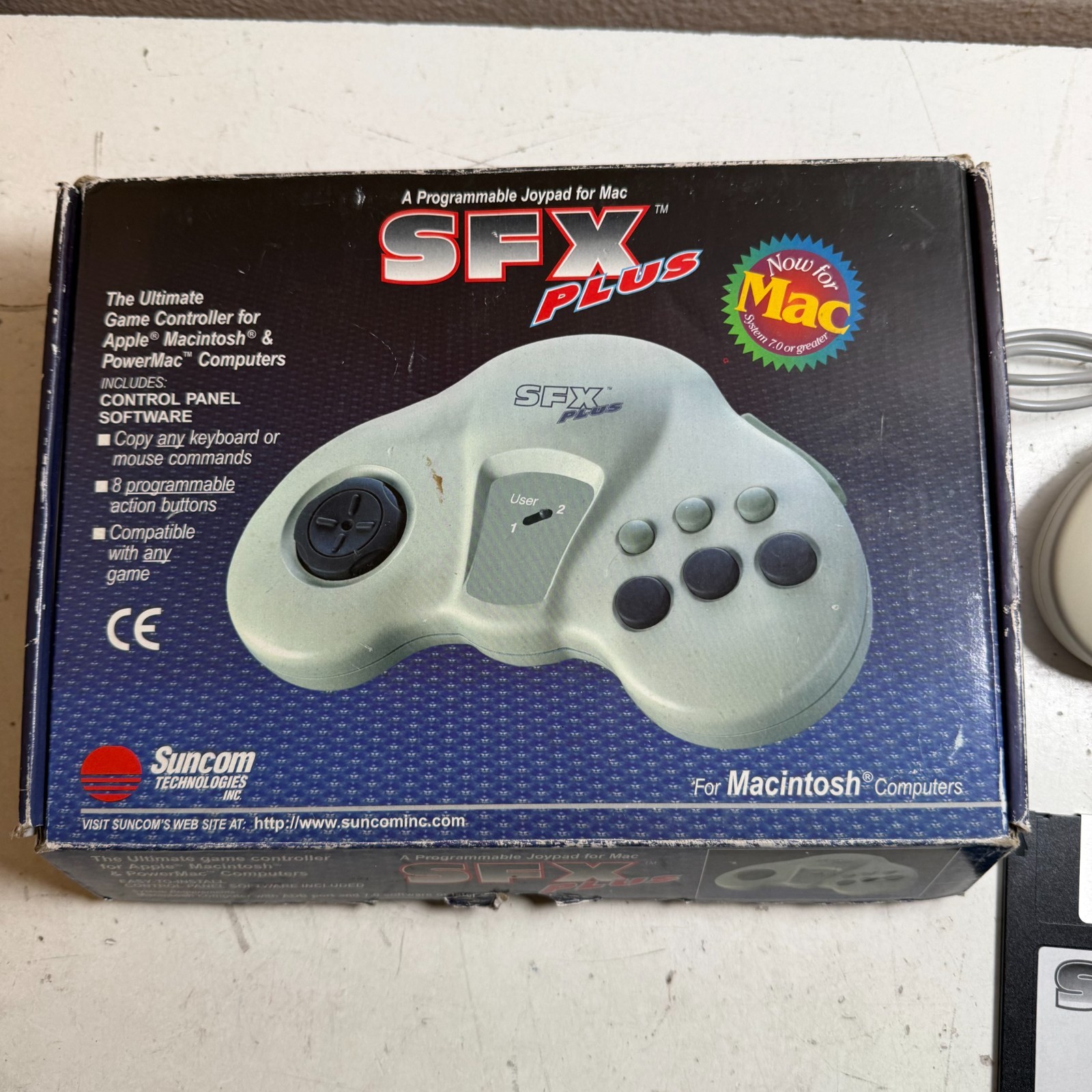 Suncom Technologies SFX Plus Beige Programmable Joypad For Macintosh & PowerMac