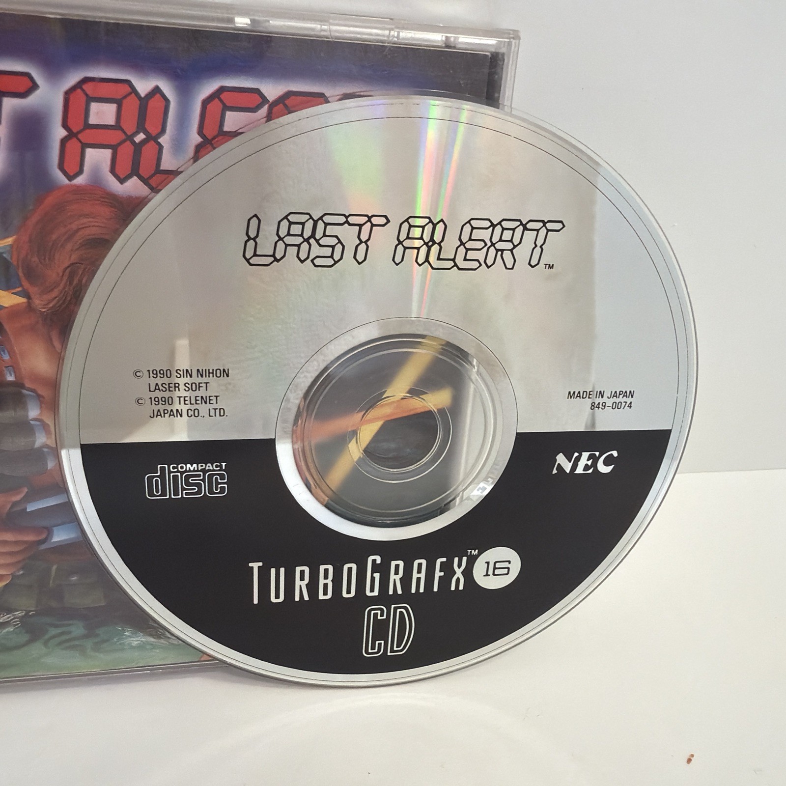 Last Alert TurboGrafx-16 CD PC Engine Tested Complete CIB