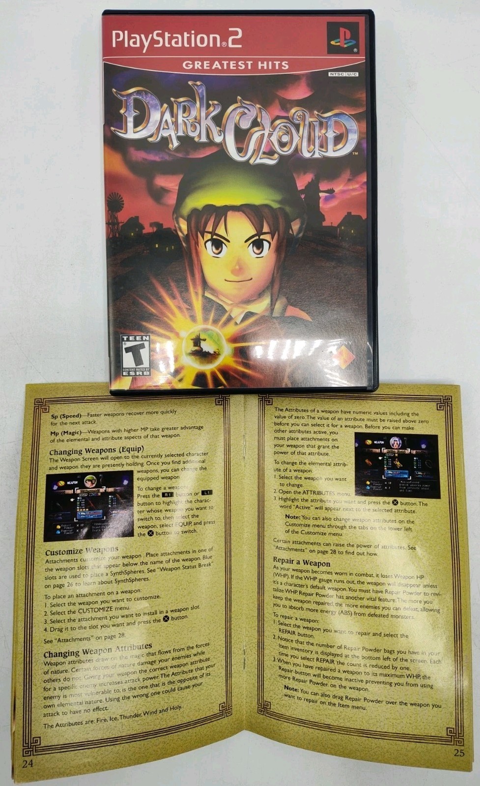 Dark Cloud (PlayStation 2 PS2, 2001) *CIB w/ Reg Card* Great Condition* Tested!