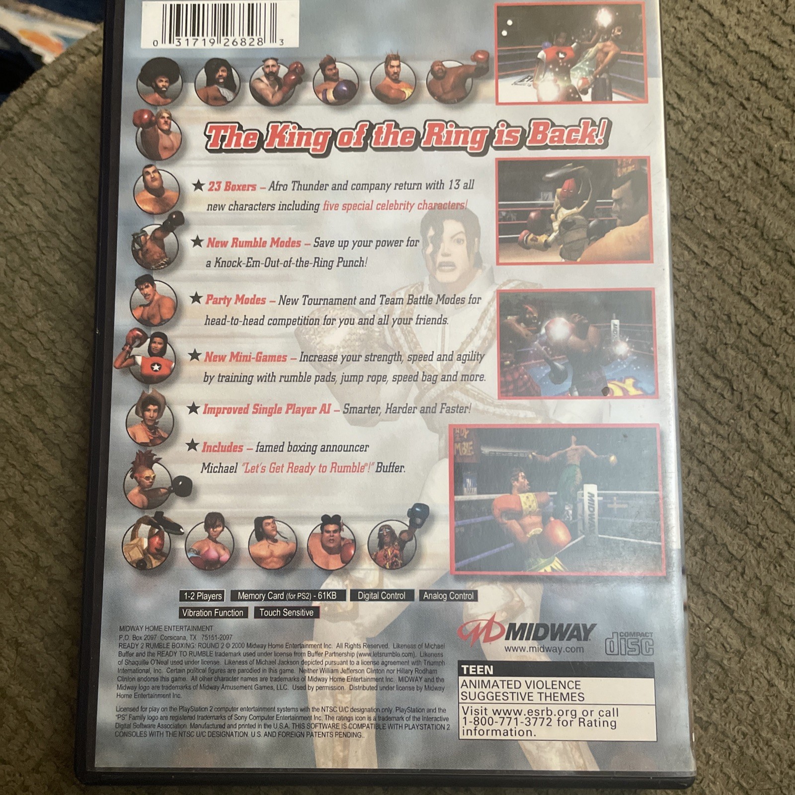 Ready 2 Rumble Boxing Round 2 PS2 PlayStation 2 used fast ship!