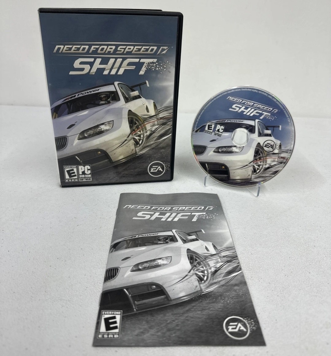 Need For Speed Shift (PC, DVD-ROM SOFTWARE 2009) EA, Rated E-Everyone, w/ Manual