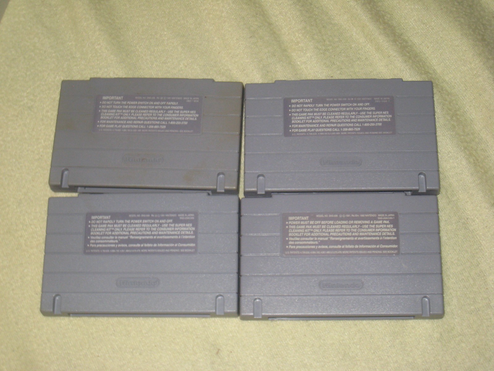 Racing 4 Pack for SNES Tested Super Nintendo Off Road, Hyperzone, Suzuka, Bike