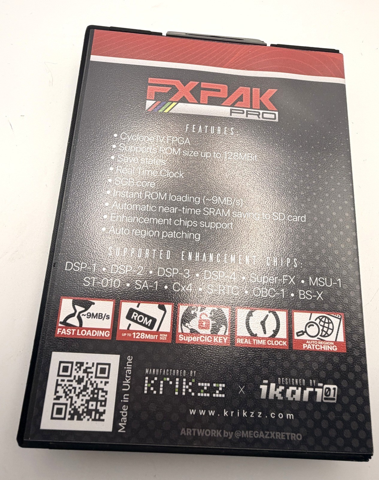 FXPAK PRO Grey Authentic Everdrive Flash Cart Snes Super Nintendo Krikzz Ikari