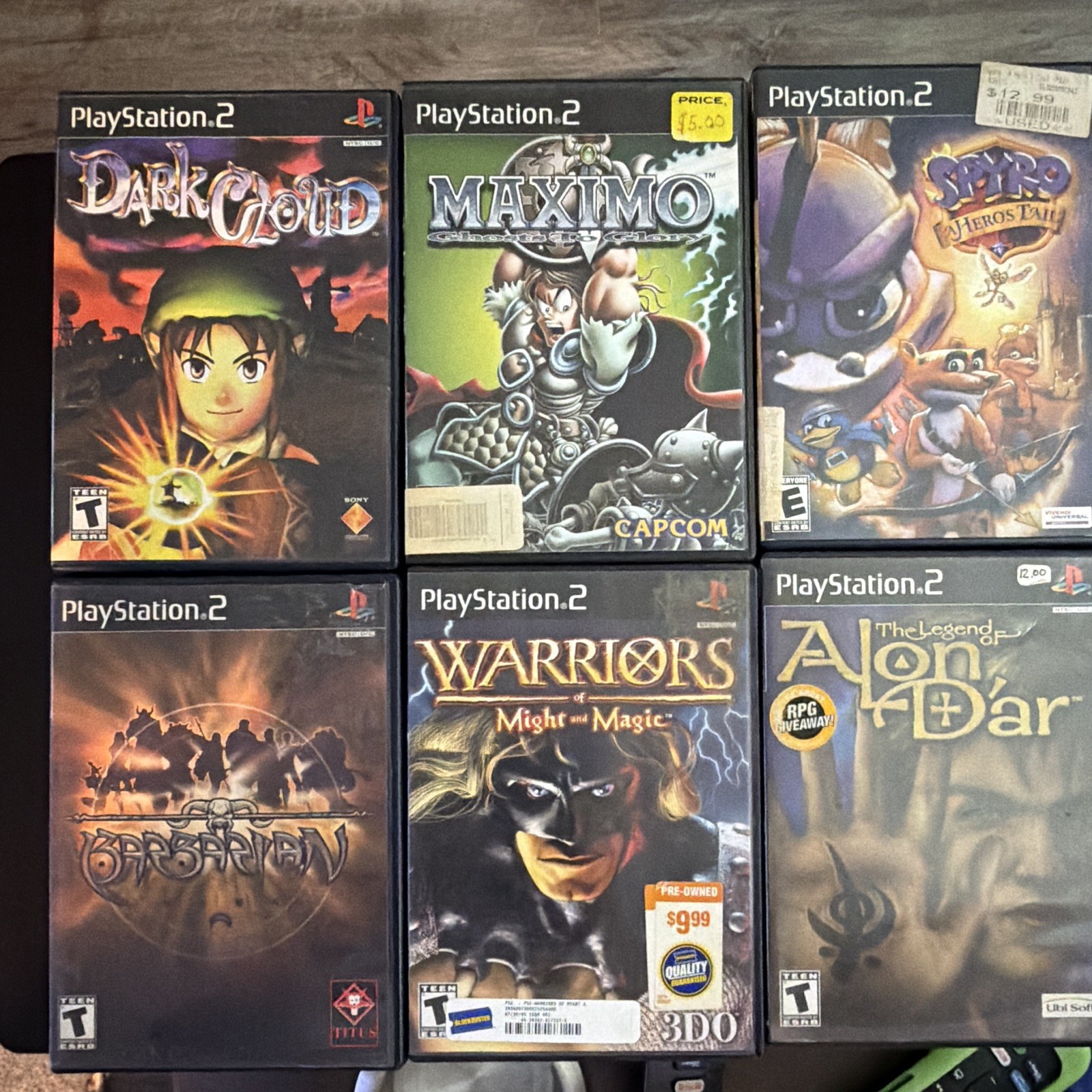 PlayStation PS2 Game Lot w/ Manuals: Dark Cloud Maximo Spyro A Hero’s Tail