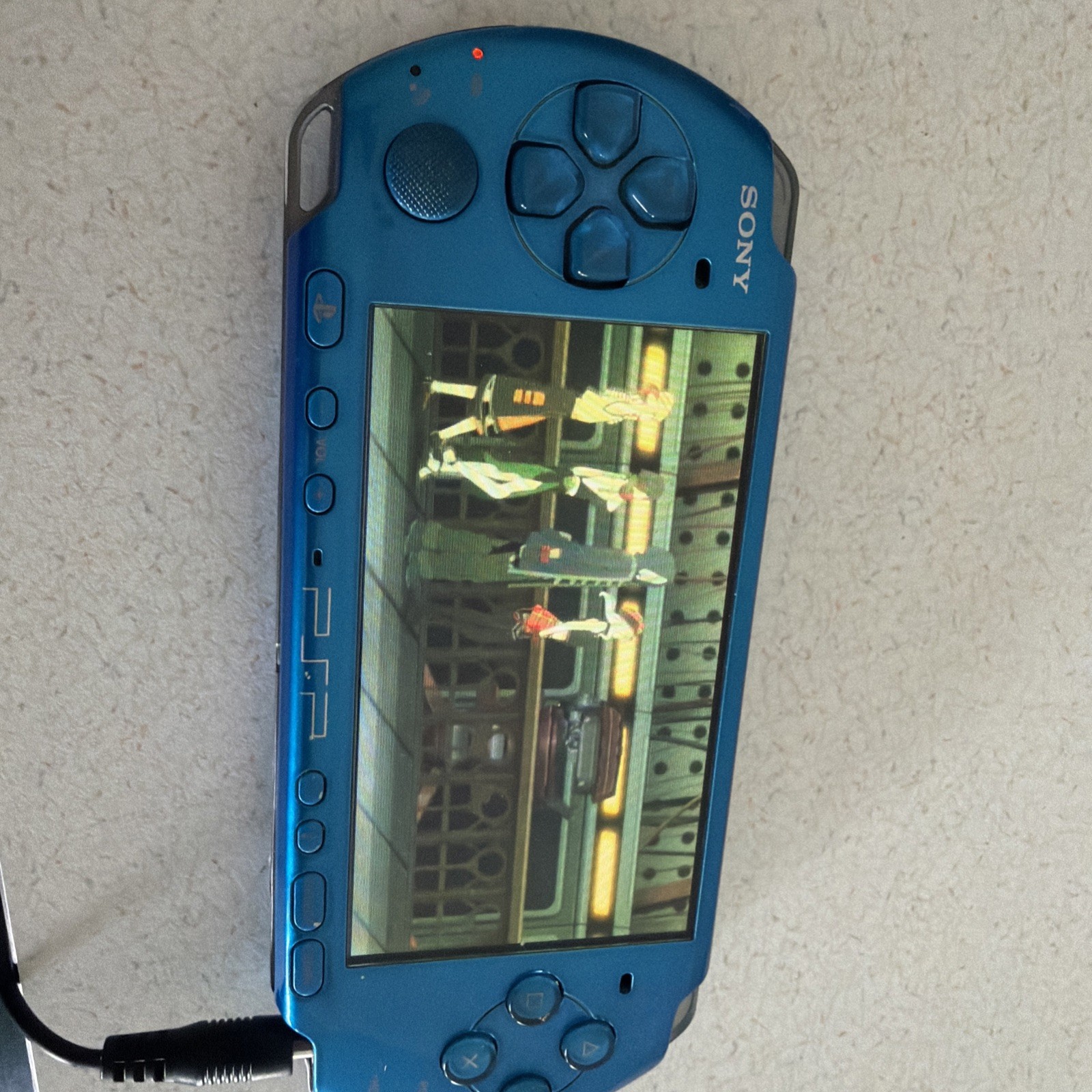 Sony PSP-3000 Vibrant Blue Handheld Console Games 128 Gb Sd Card Charger