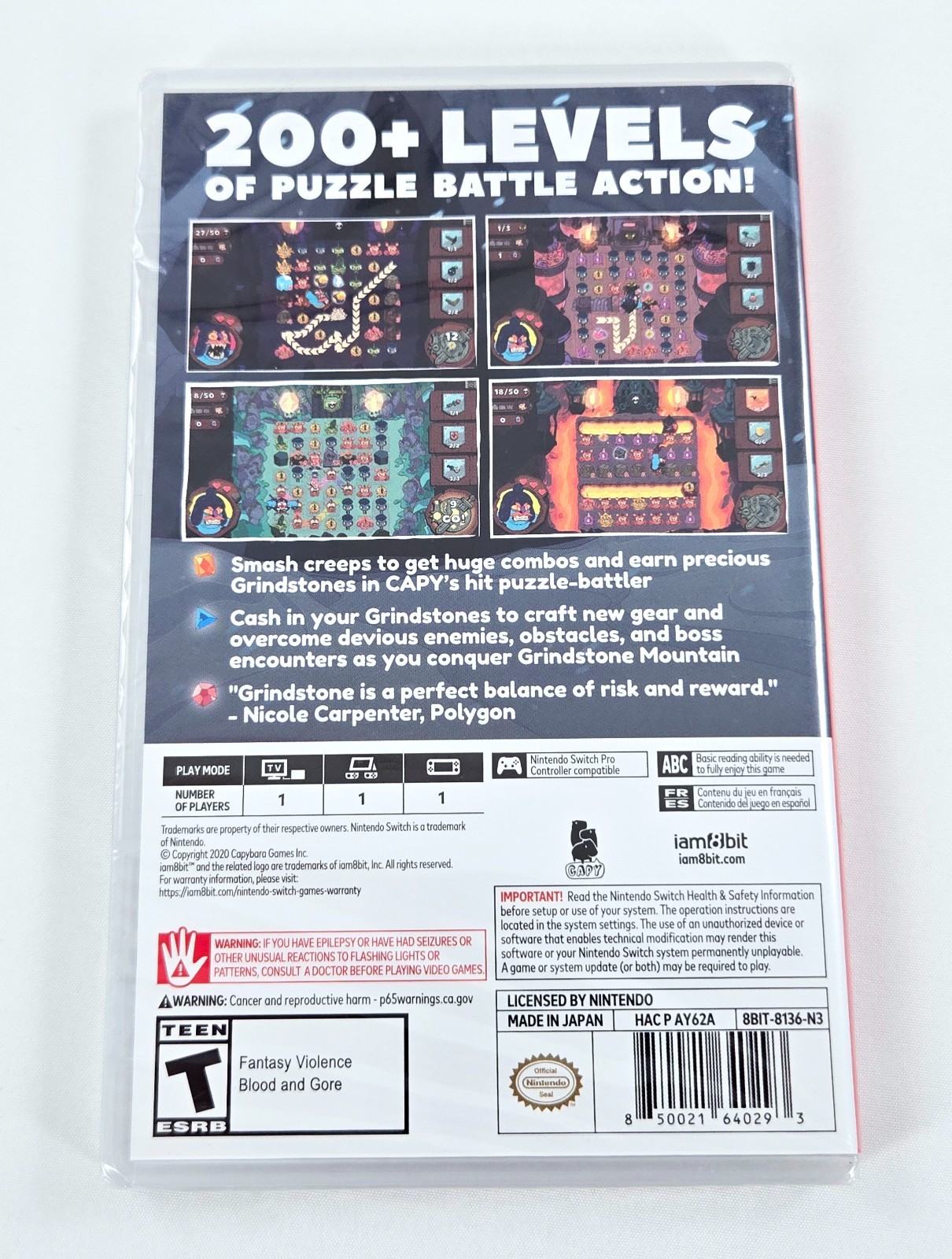 GRINDSTONE BRAND NEW SEALED 2020 Authentic Nintendo Switch