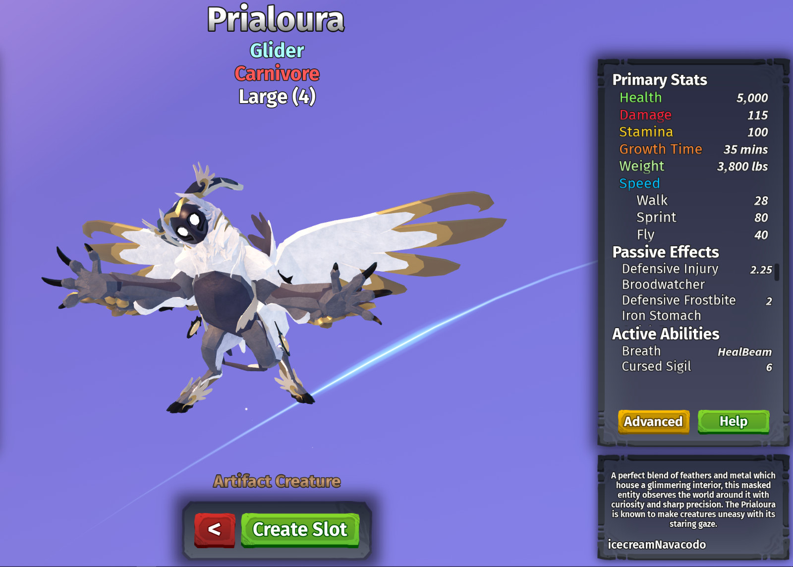 Prialoura Species | Creatures of Sonaria | Roblox