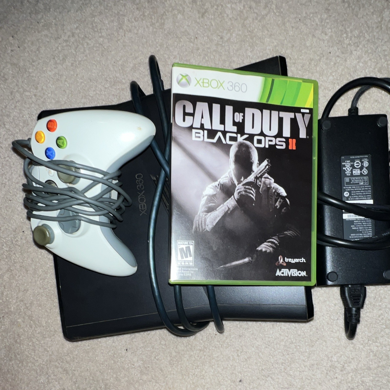 Microsoft Xbox 360 E 4GB Black Console Bundle + CoD Black Ops II, Wi-Fi, 1080p