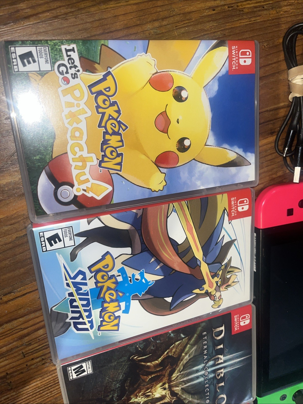 Nintendo Switch v2 Console Gaming System HAC-001(-01) Pokemon Diablo Sonic Games
