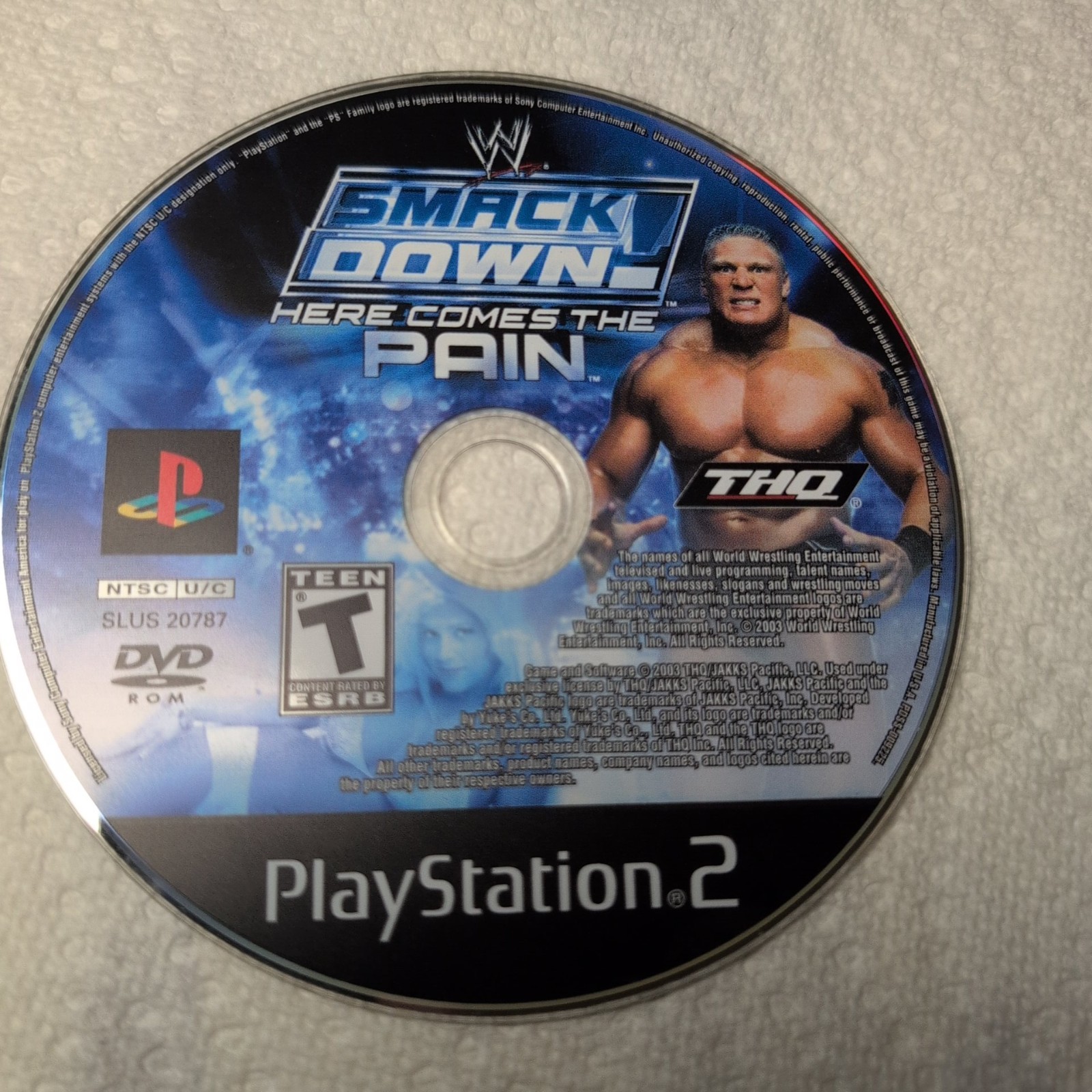 WWE SmackDown Here Comes the Pain PlayStation 2 Ps2 Disc Only