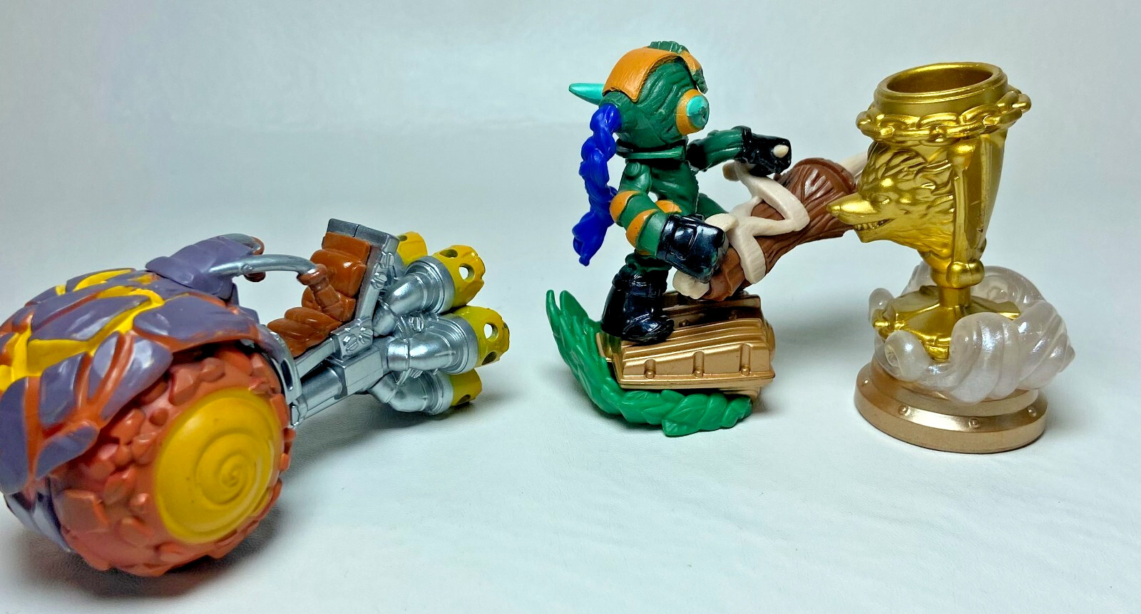 3 Skylanders Superchargers Super Shot Stealth Elf Burn Cycle Sky Trophy Untested