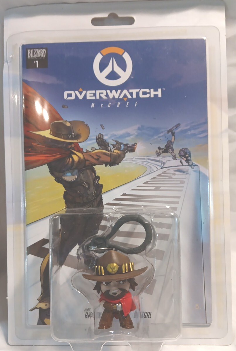 Overwatch Comic Book & Action Figure Backpack Hanger, New