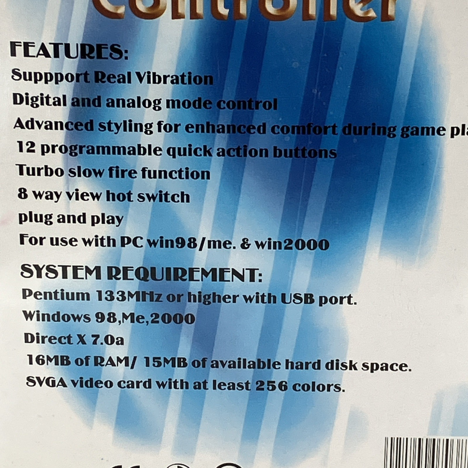 Double Shock #KD-2008 PC Analog Controller PS2 Style USB 2.0 Corded 12 Button