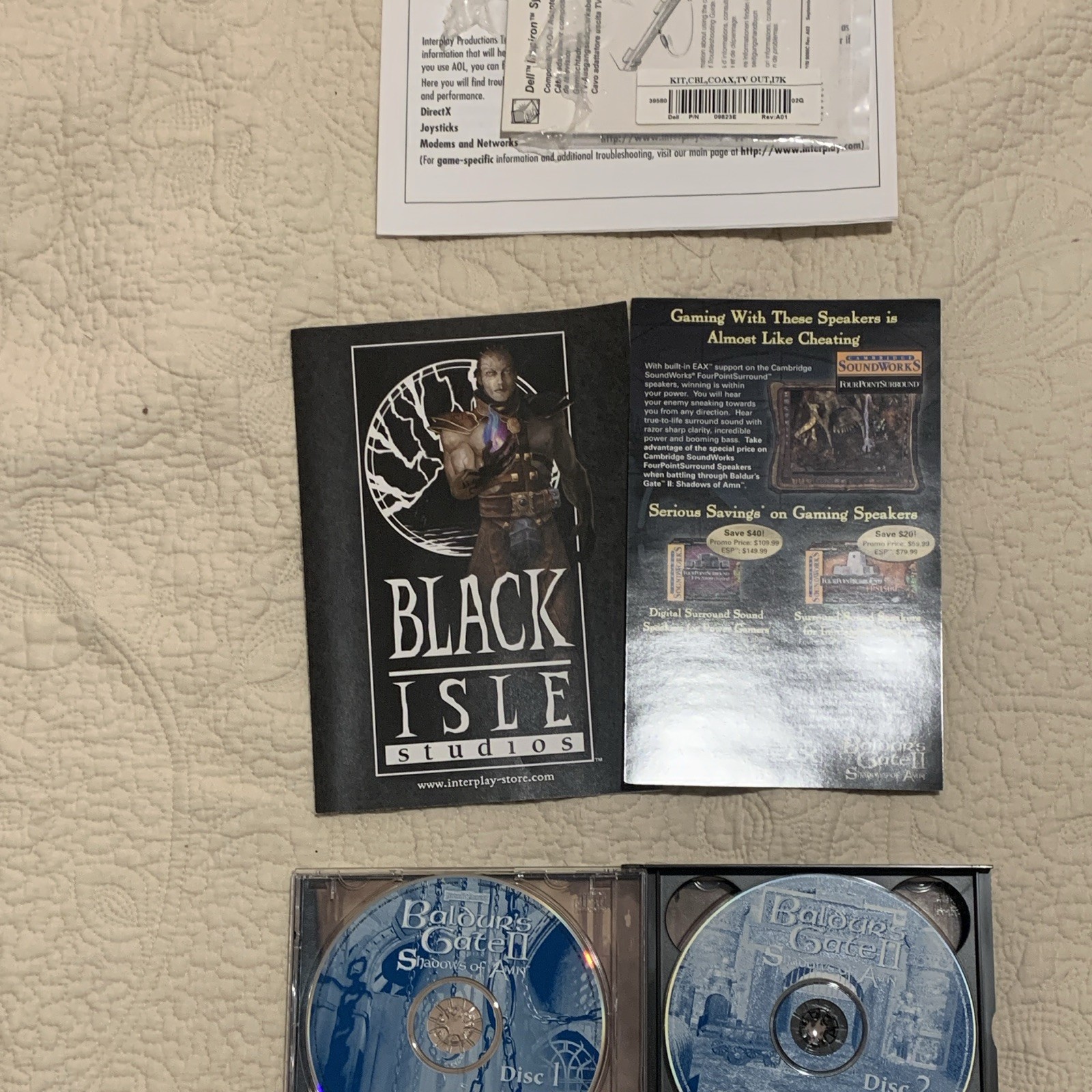 Interplay Baldur’s Gate II: Shadows of Amn (PC) Big Box + Manuals Map Discs