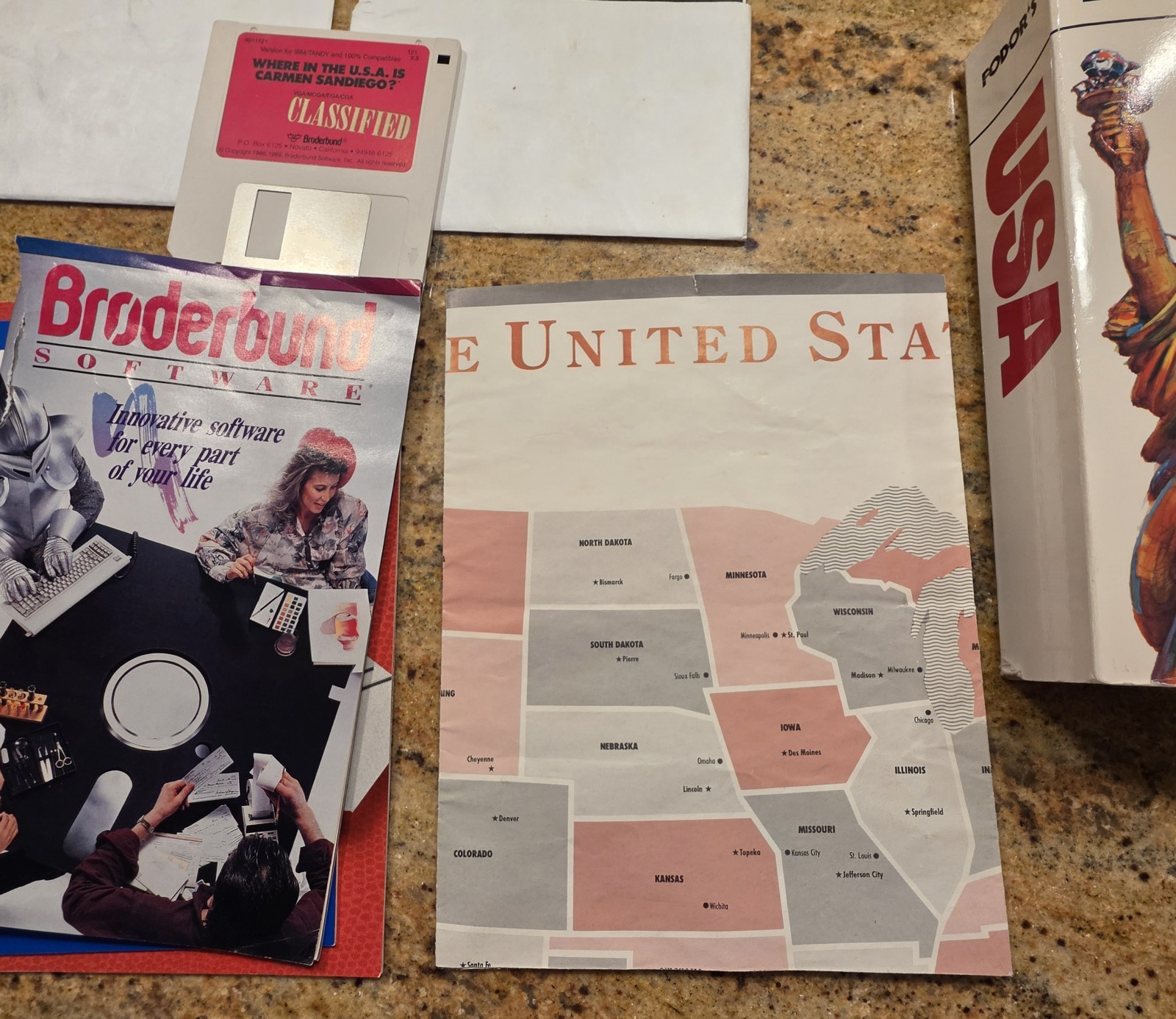 Where in the USA is Carmen Sandiego PC game 5.25″and 3.5″ disks 1989 Some Issues