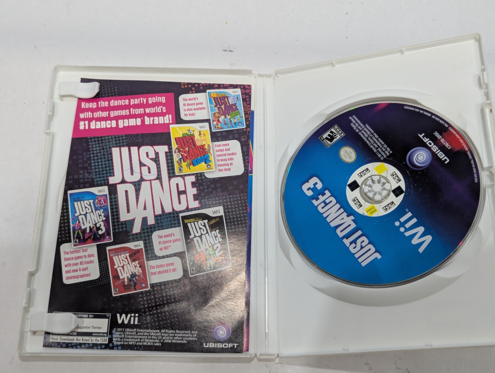 Lot of 6 Nintendo Wii Games Just Dance 1,2,3,4, 2014, Hip Hop Dance Experience