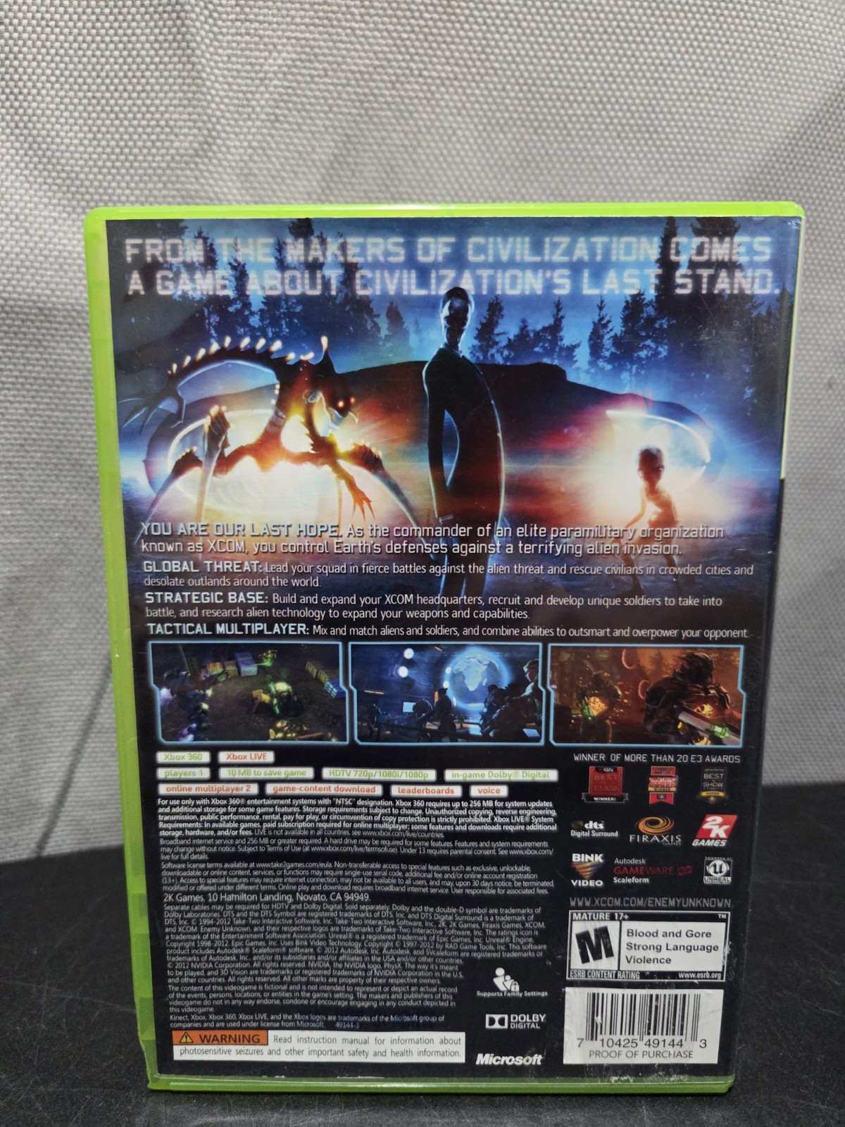 XCOM: Enemy Unknown (Microsoft Xbox 360) CIB COMPLETE In Box TESTED And Working