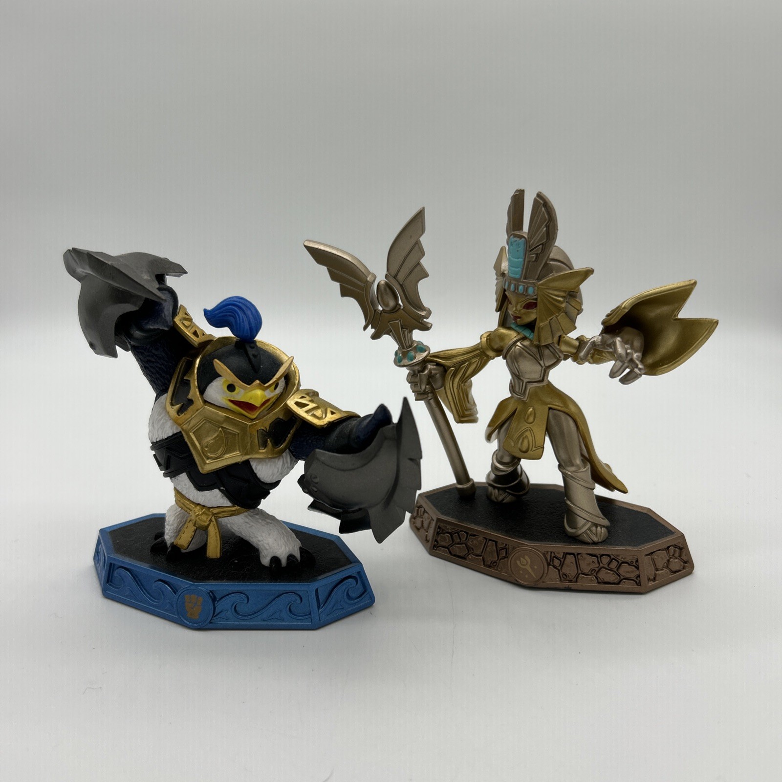 Skylanders Imaginators Golden Queen & King Pen Figures Lot of 2 – Free Ship!
