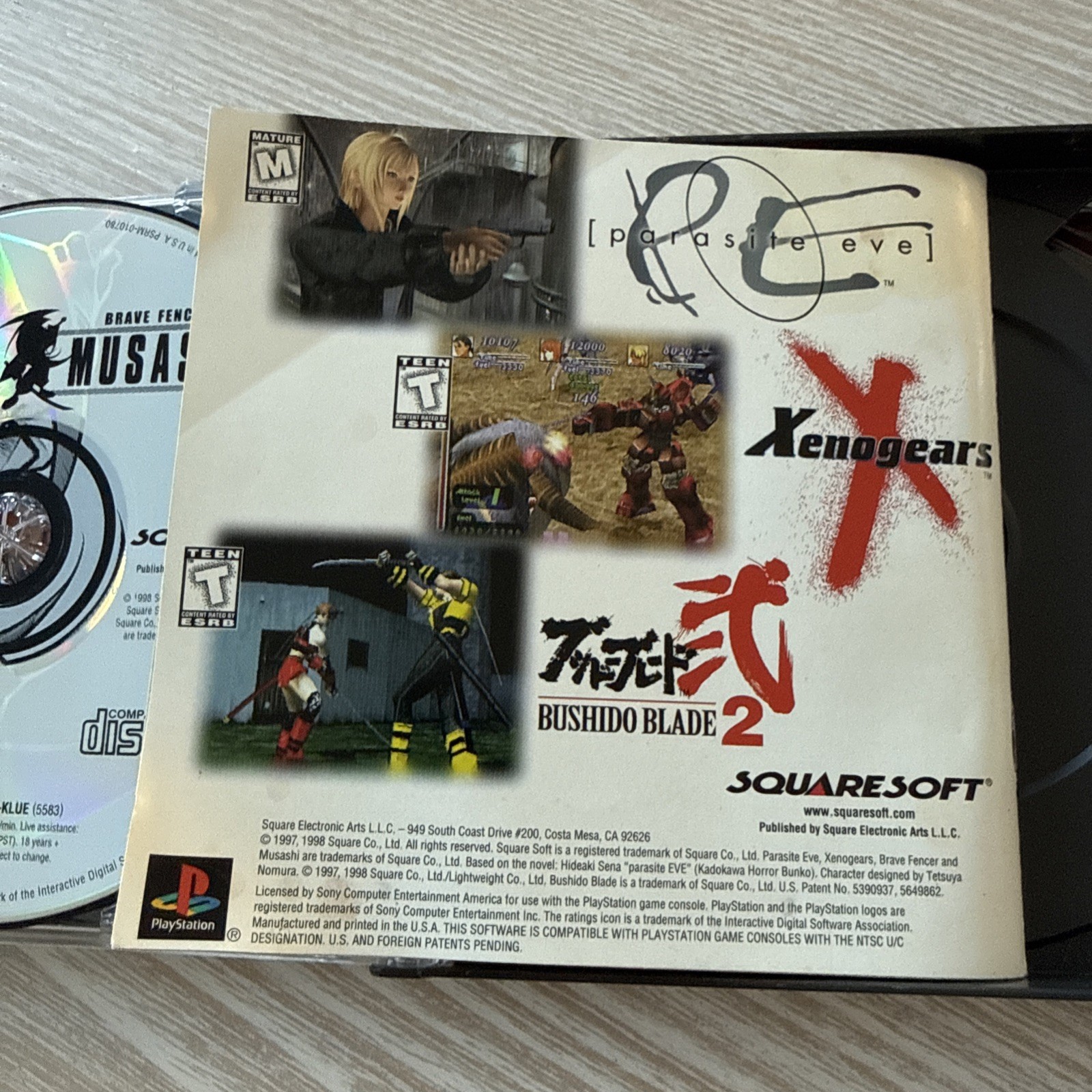 Brave Fencer Musashi PS1 Square Action RPG Adventure Video Game No Demo Disc