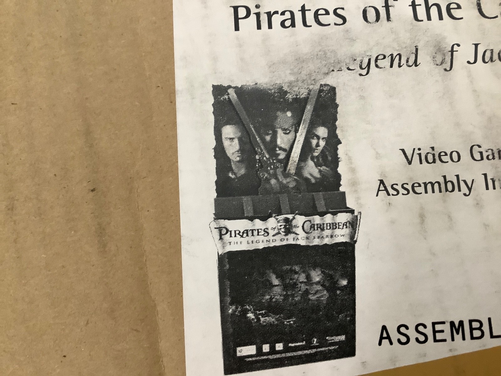Disney 5 Ft pirates of the Caribbean legend of Jack Sparrow game Store Standee