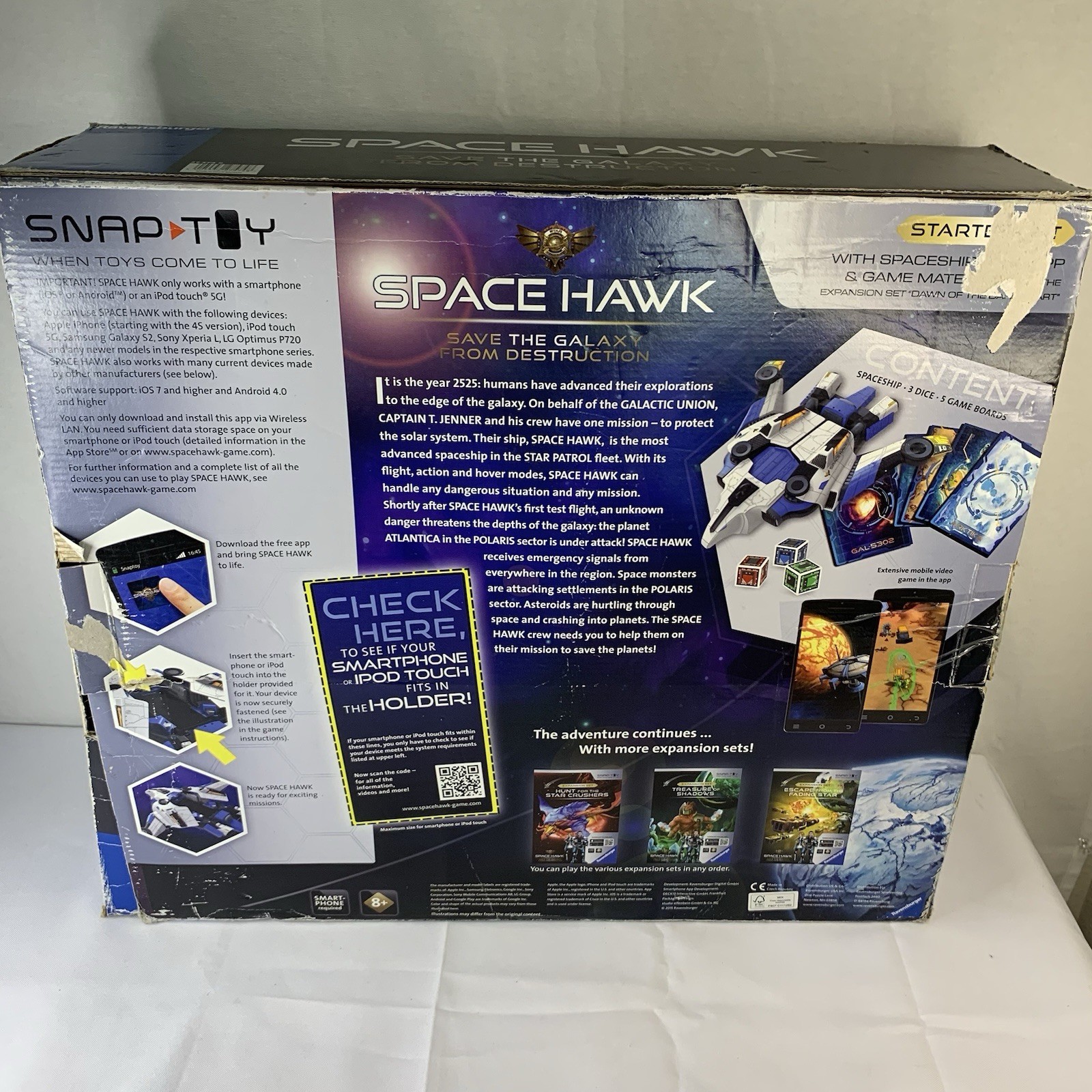 Space Hawk Smartphone Spaceship Starter Set Expansion Pack Free App Ravensburger