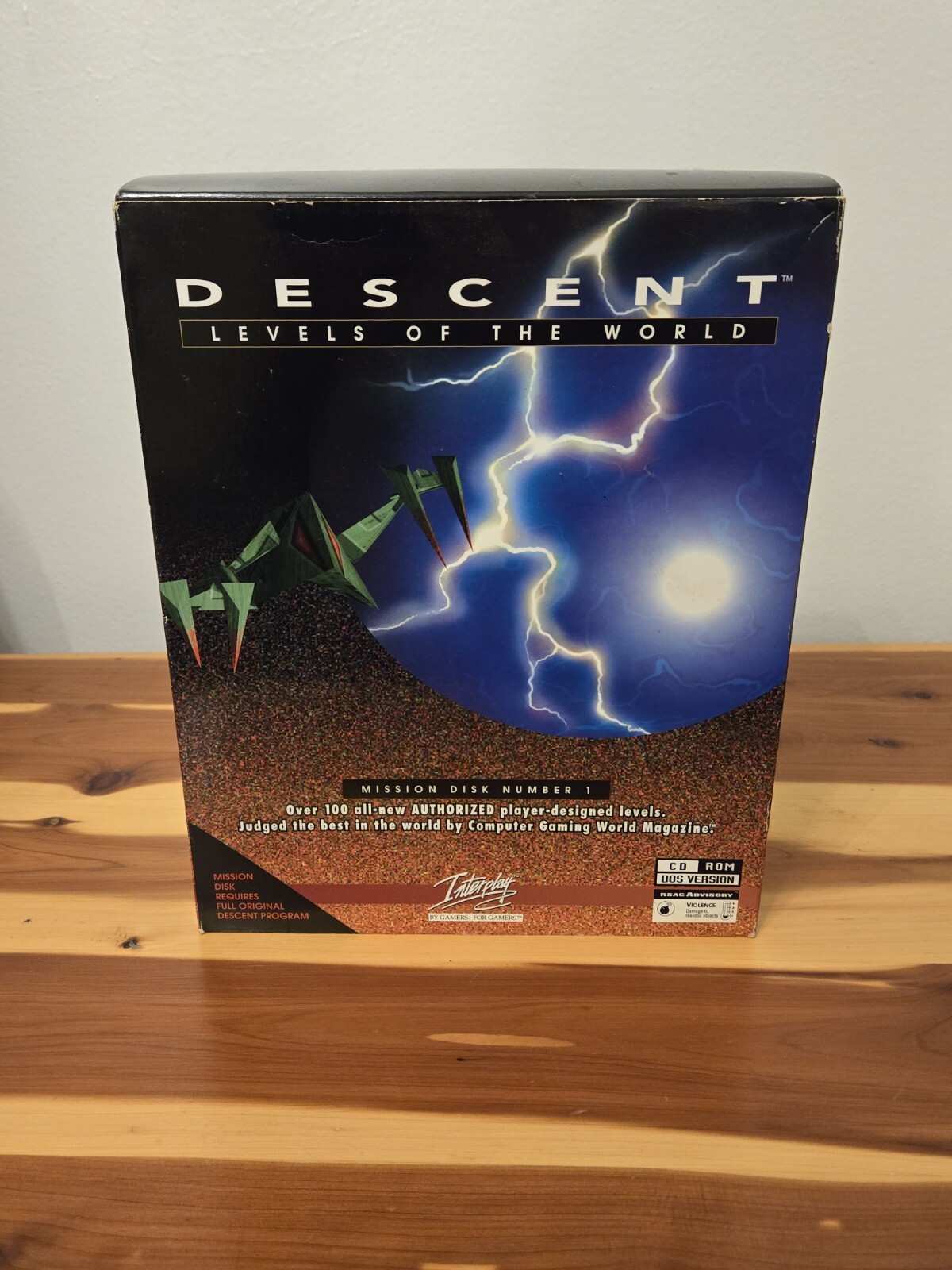 Descent Levels of the World (PC CD DOS, 1995) Big Box and CD – VINTAGE