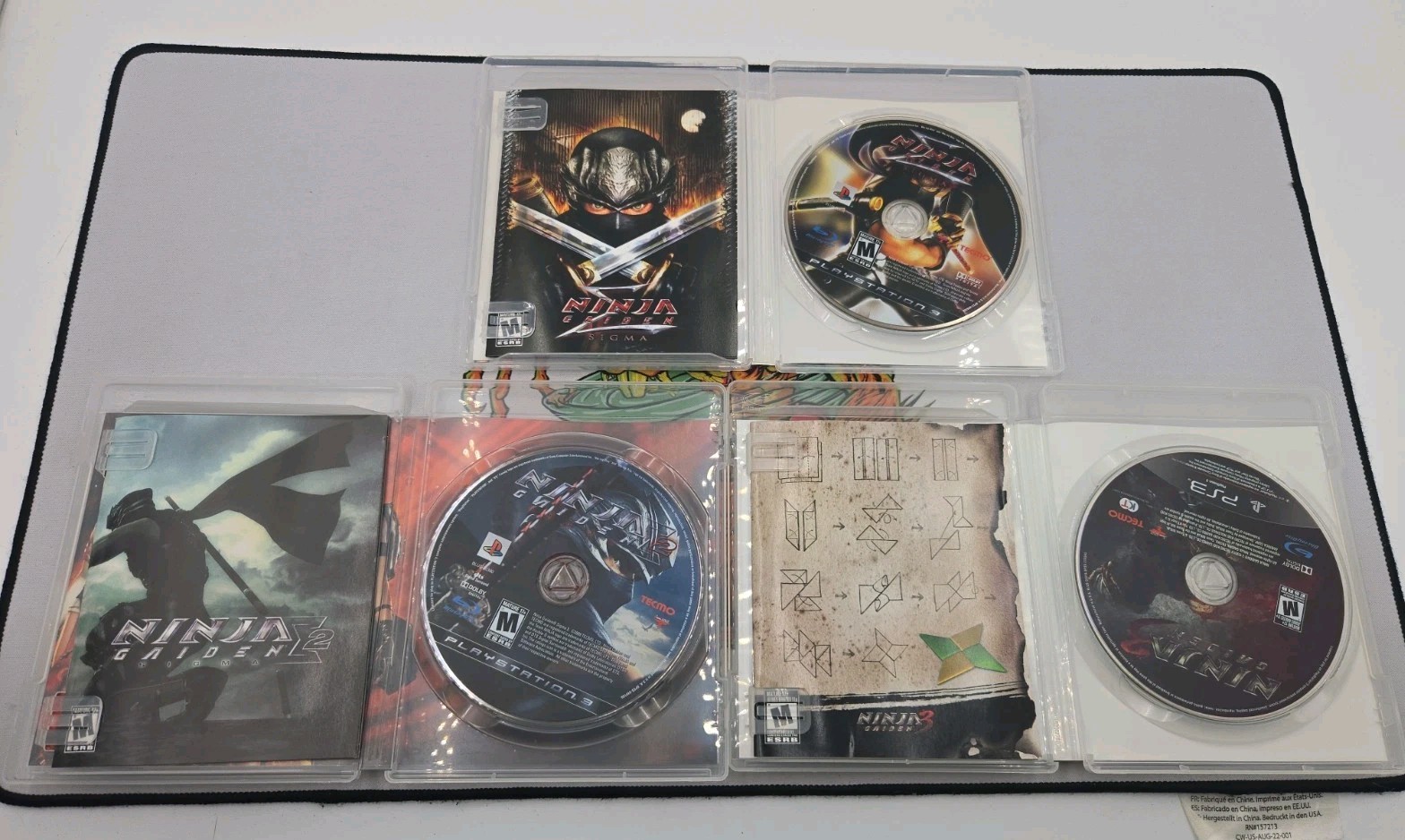 Ps3 Game Lot Ninja Gaiden Sigma, 2 & 3 (Sony PS3, 2012) All CIB W/ Manual