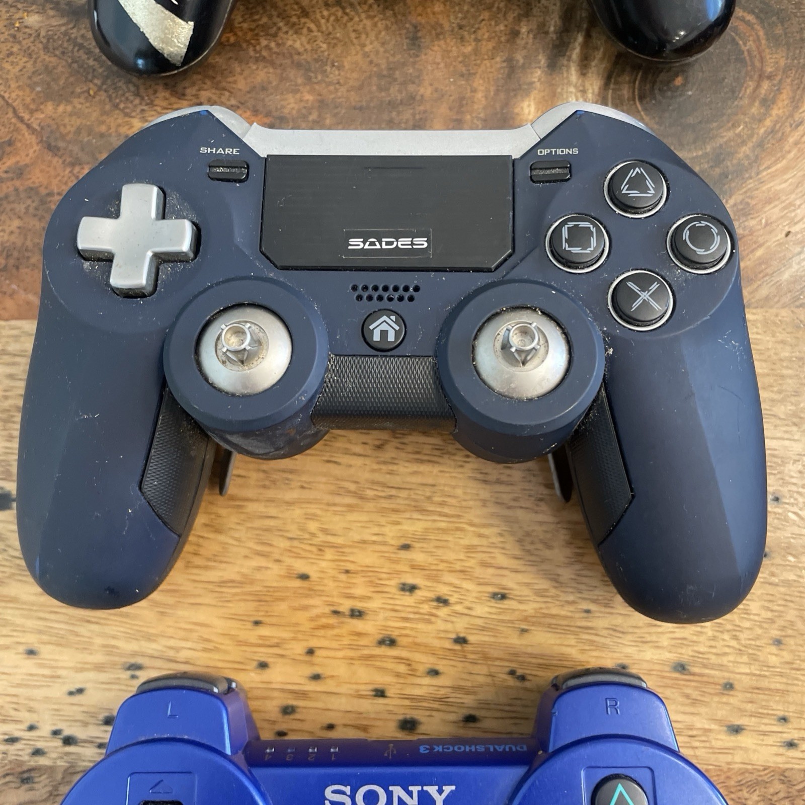 Lot Of 6 PlayStation Controllers Various Models/Colors Untested Selling As Is!