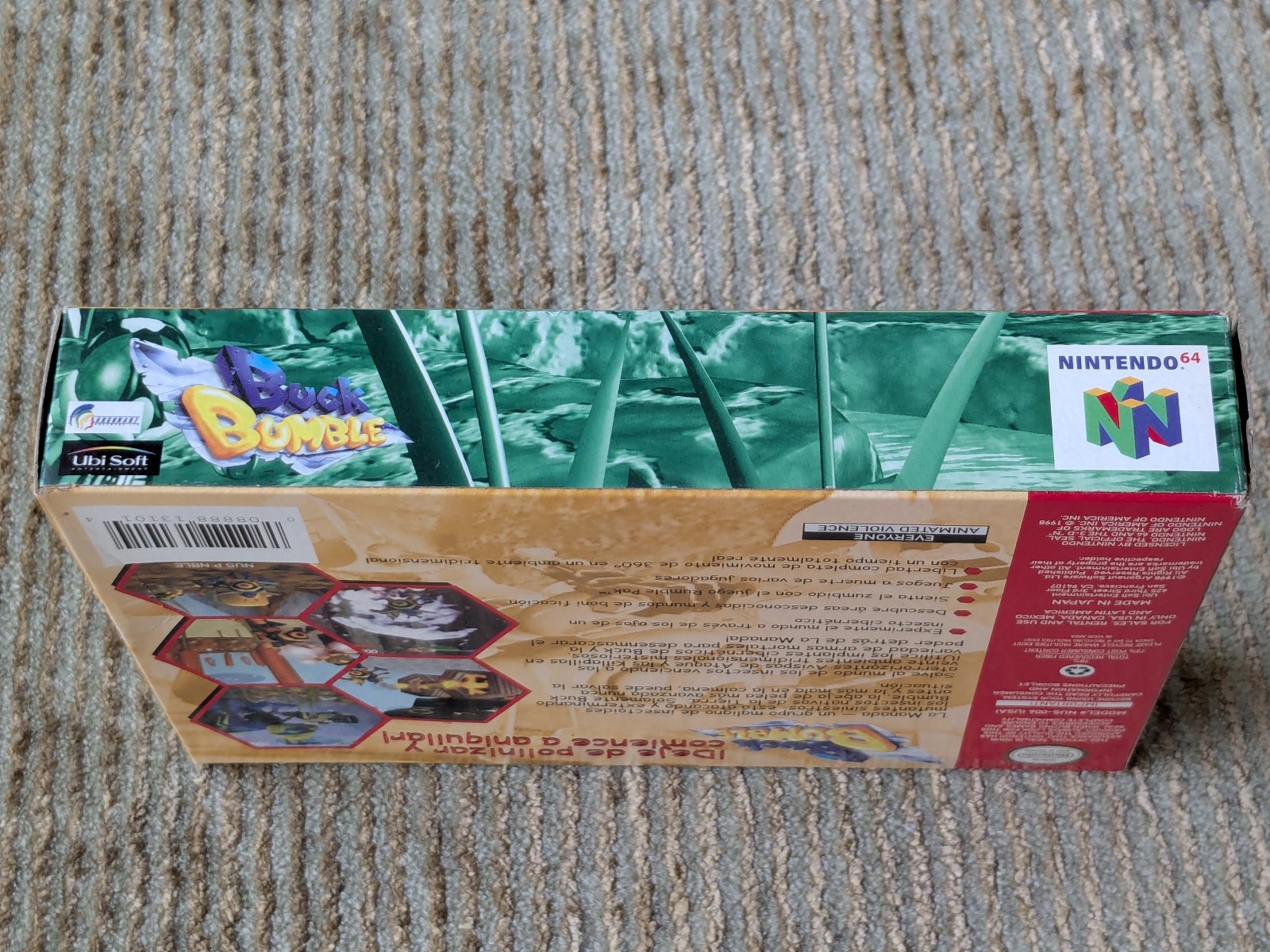 Buck Bumble Nintendo 64 N64 Spanish Cover Variant Boxed No Manual Tested Mexico