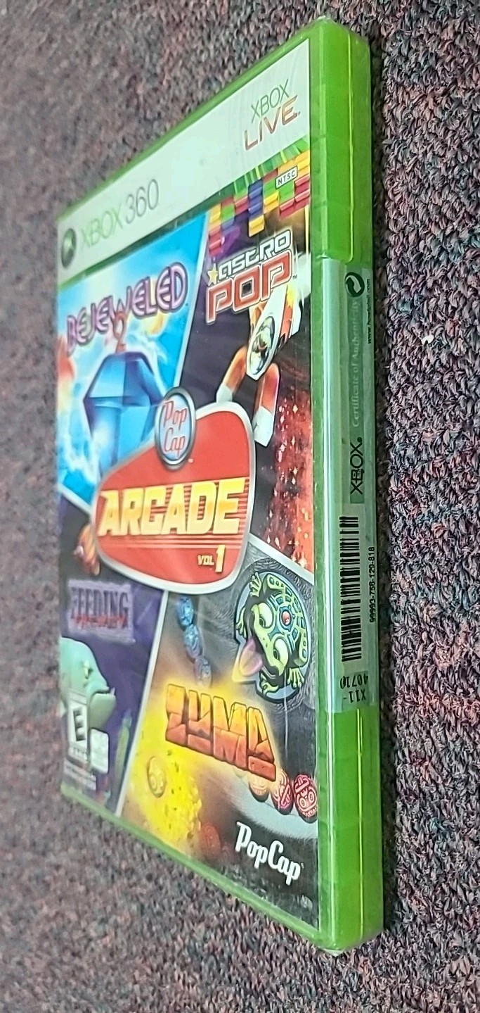 Pop Cap Arcade Vol. 1 (Microsoft Xbox 360, 2007) X360