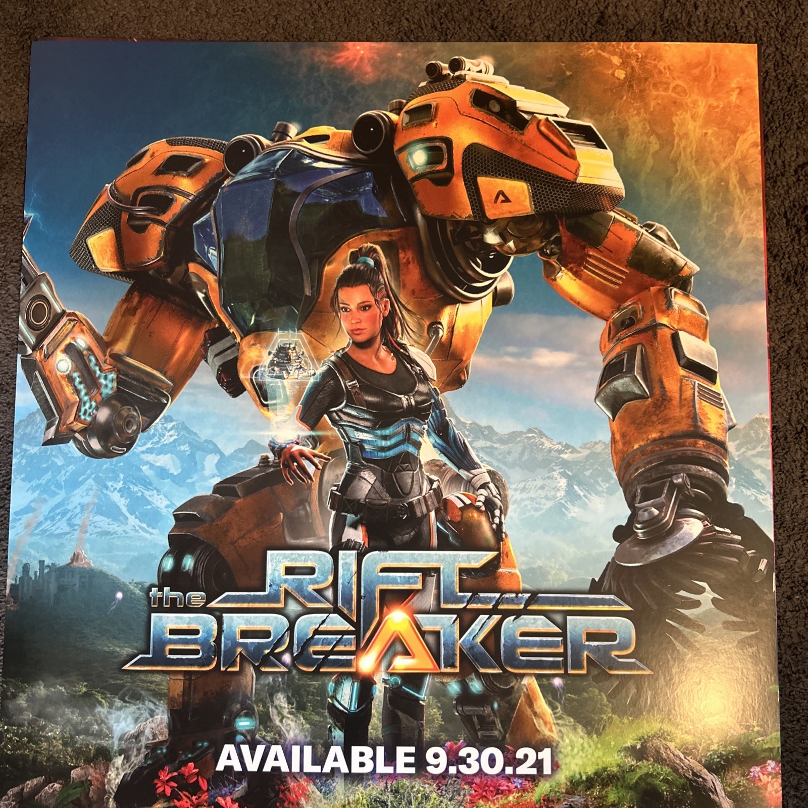 The Rift Breaker GameStop Promo Poster PS5 Xbox Series X 28 x 22