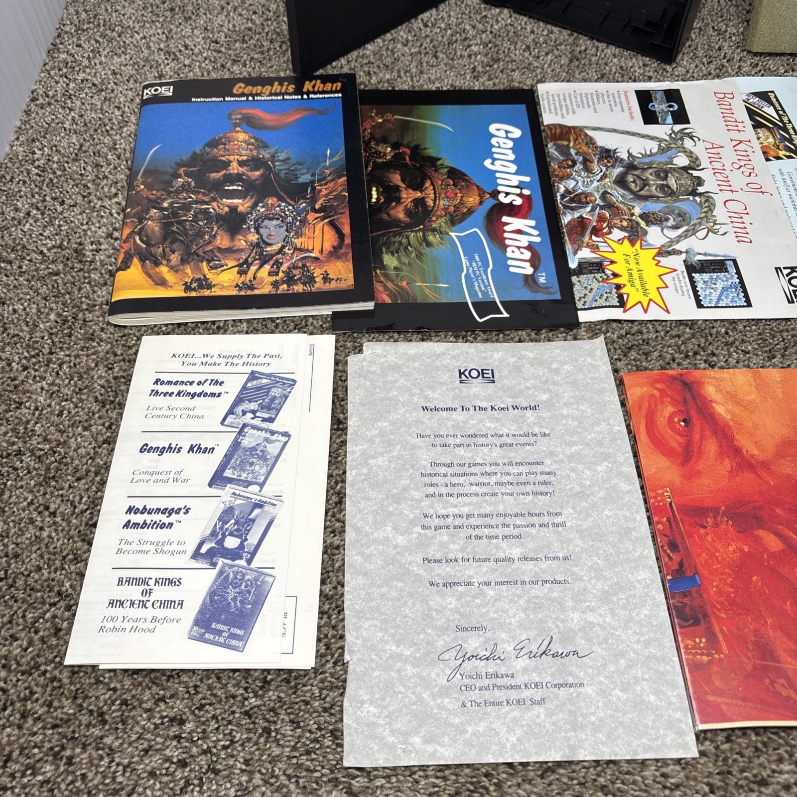 Genghis Khan w/ Manual & Inserts 3.5″ Commodore Amiga Untested