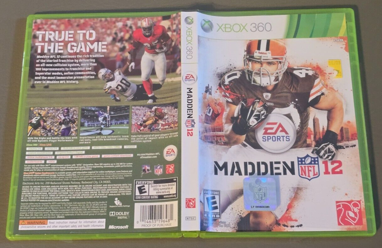 Madden NFL 12 Xbox 360 Loose Tested