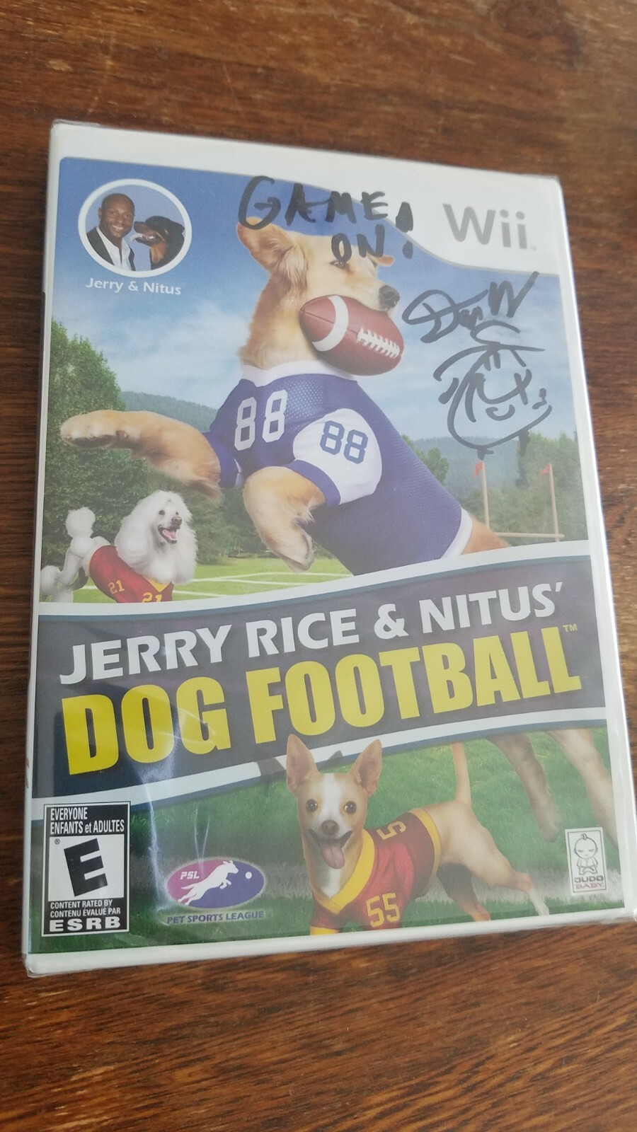 Jerry Rice & Nitus’ Dog Football – Wii / WiiU – 1 NEW GAME Signed by Designer