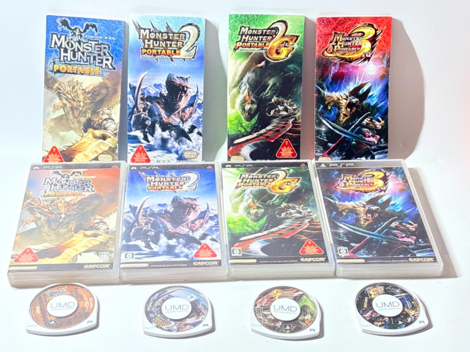 Monster Hunter Portable 1st 2nd 2ndG 3rd Set PSP Sony PlayStation Portable Game