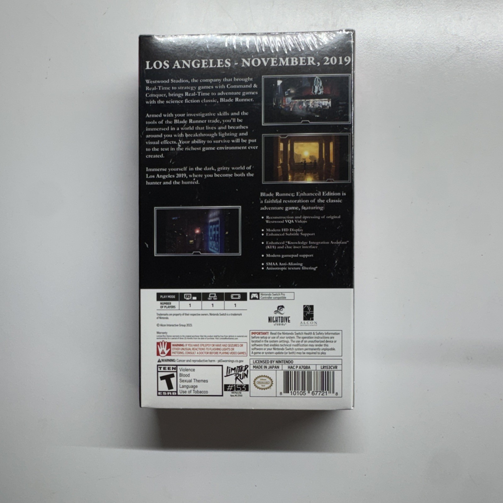 Blade Runner Enhanced VHS SDCC Exclusive Edition Nintendo Switch Limited Run
