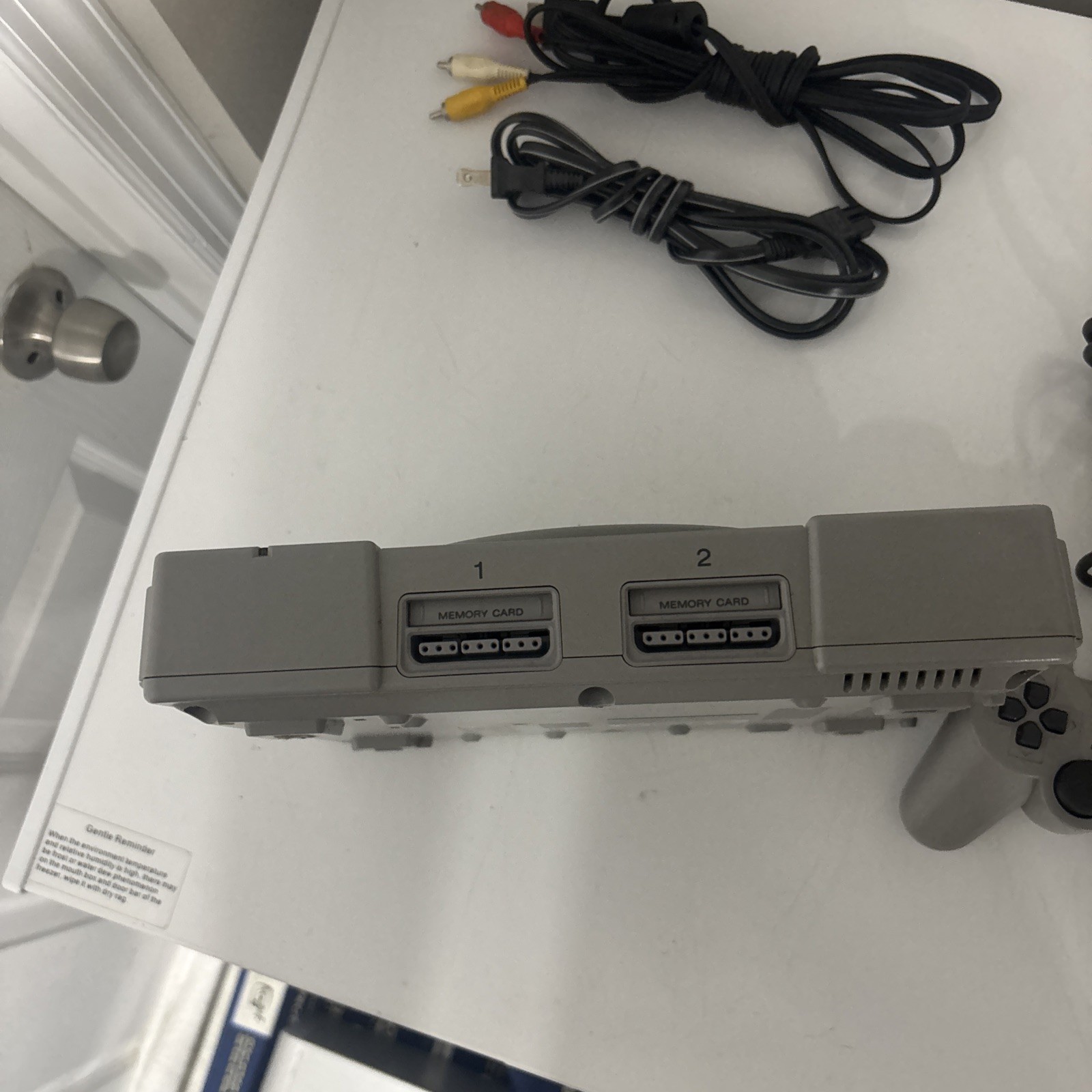 Sony PlayStation 1 Console Wired RCA RF Cables Not Tested