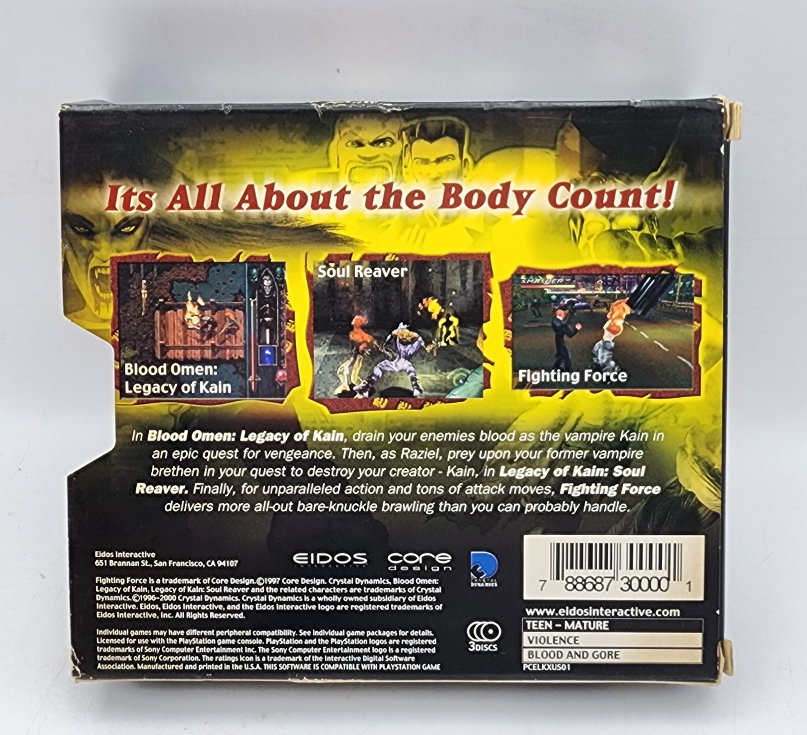 PS1 Eidos Collectors’ Edition Soul Reaver, Legacy of Kain & Fighting Force