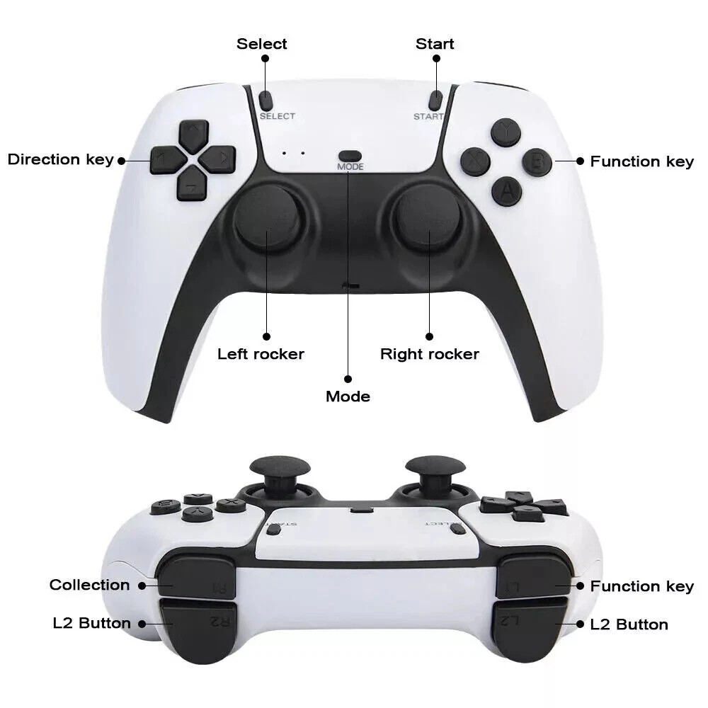 M15 Video Games Console Stick 4K Pro 128GB 4k+ Games Wireless Controllers 2.4G