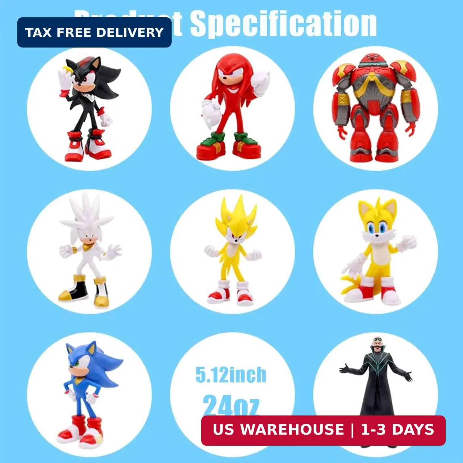 Hedgehog Action Figure, 6.5in Hedgehog Style Statue Handcrafted Collectible for