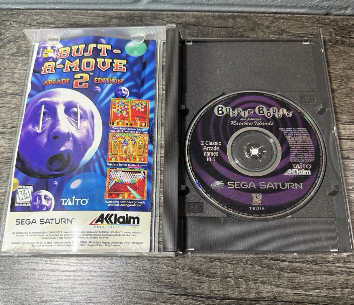 Bubble Bobble Sega Saturn Rainbow Islands – CIB W/Manual Tested and Working