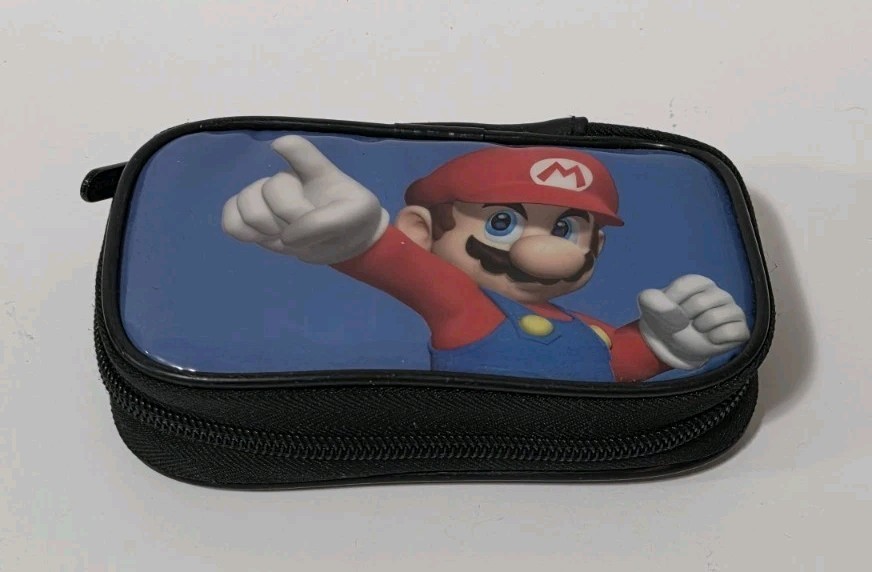 Official Nintendo Mario DS Carrying Case Travel Bag Zipper BD&A Vintage