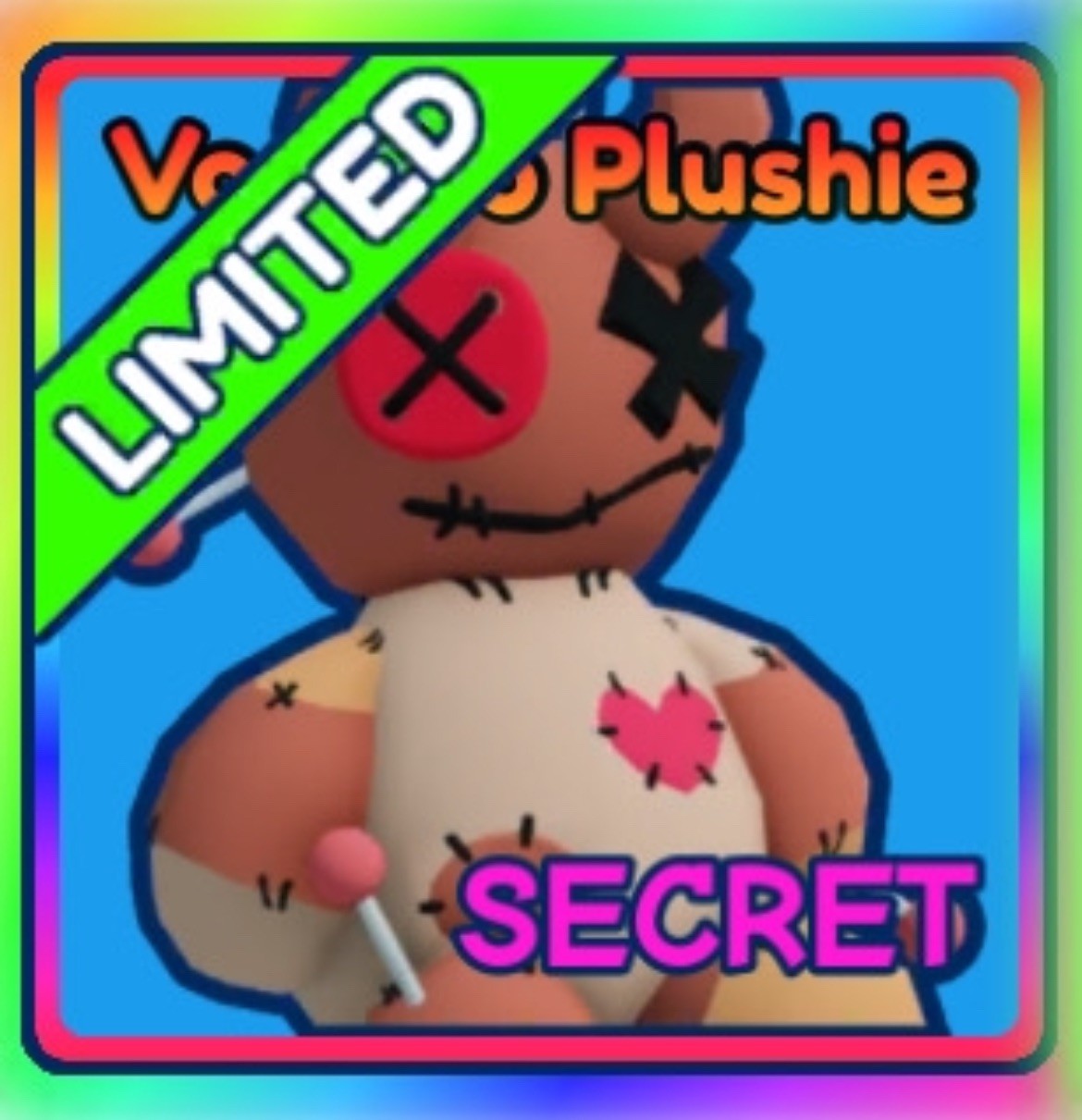 Bubble Gum Simulator Infinity-BGSI- Voodoo Plushie (SECRET PET) CHEAPEST!